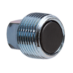 Steel Square Head Pipe Plug with Recessed Magnet